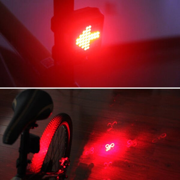 USB Rechargeable Bike Tail Light, Turn Signal Lights & Intelligent Sensor Brake