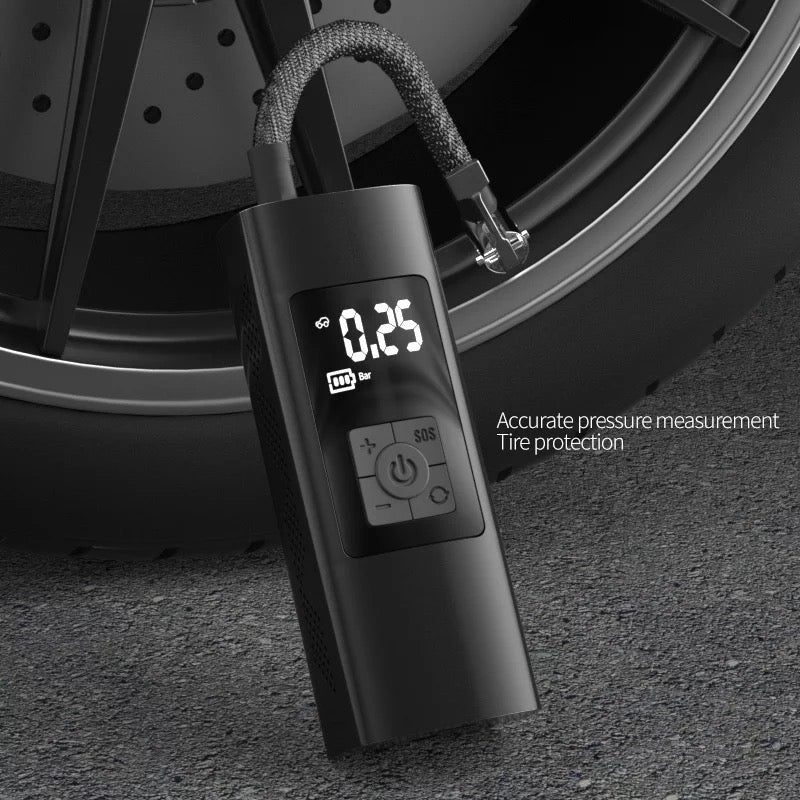 6000mah New Smart Multifunctional Intelligent Digital Display Rechargeable air car pump 150 psi Electric Bicycle Pump
