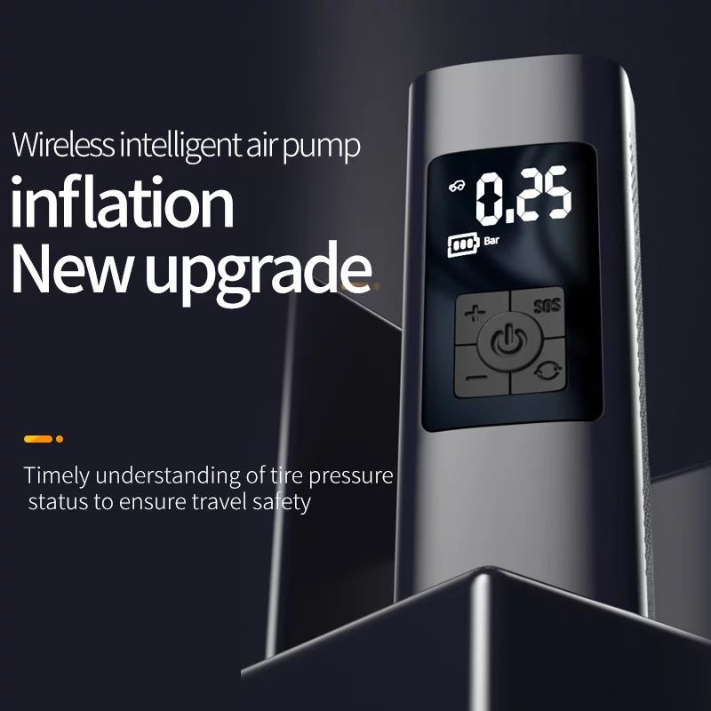 6000mah New Smart Multifunctional Intelligent Digital Display Rechargeable air car pump 150 psi Electric Bicycle Pump