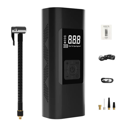 6000mah New Smart Multifunctional Intelligent Digital Display Rechargeable air car pump 150 psi Electric Bicycle Pump