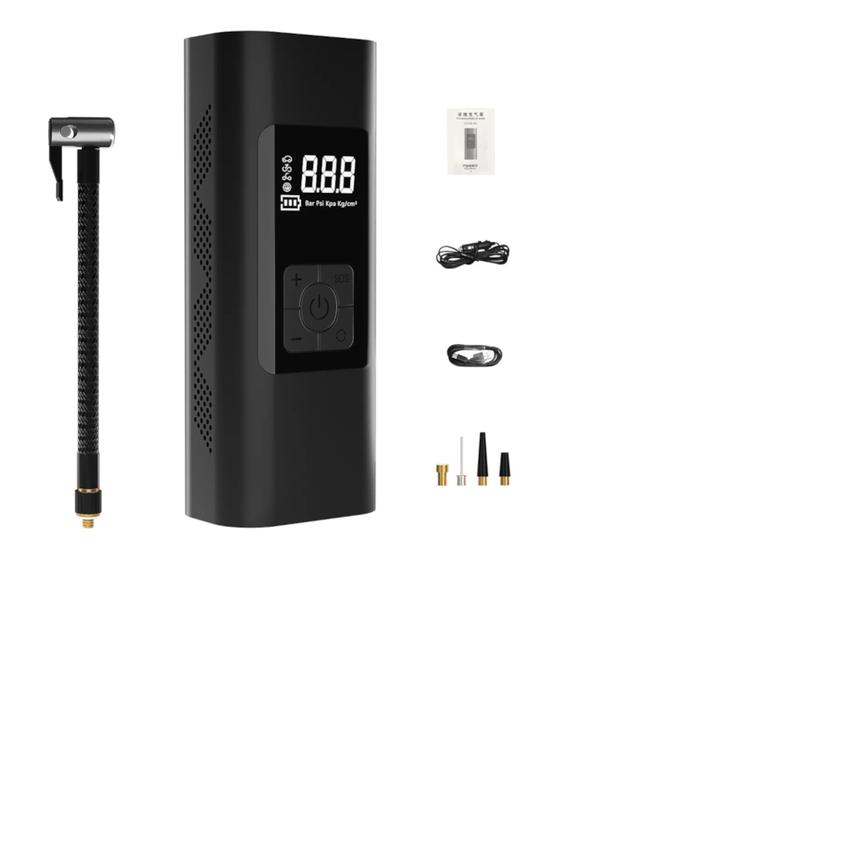 6000mah New Smart Multifunctional Intelligent Digital Display Rechargeable air car pump 150 psi Electric Bicycle Pump